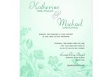 Mint Green Wedding Invitation Template Mint Green Floral Wedding Invitations 13 Cm X 18 Cm