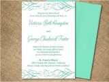 Mint Green Wedding Invitation Template Whimsical Swirl Wedding Invite Microsoft Word Template