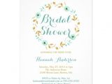 Mint to Be Bridal Shower Invitations Mint Gold Flower Wreath Bridal Shower Invitation