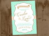 Mint to Be Bridal Shower Invitations Mint Peach and Gold Bridal Shower Printable Invite
