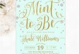 Mint to Be Bridal Shower Invitations Mint to Be Bridal Shower Invitation Mint Bridal Shower