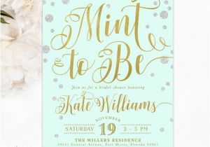 Mint to Be Bridal Shower Invitations Mint to Be Bridal Shower Invitation Mint Bridal Shower