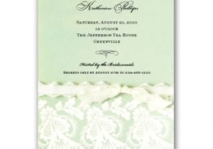 Minted Wedding Shower Invitations Embossed and Diecut Mint Bridal Shower Invitations