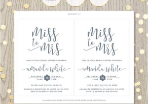 Miss to Mrs Bridal Shower Invitations Miss to Mrs Bridal Shower Invitation