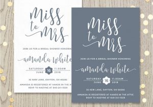 Miss to Mrs Bridal Shower Invitations Miss to Mrs Bridal Shower Invitation
