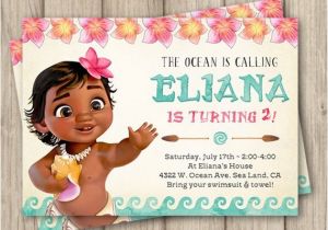Moana Birthday Invitations Walmart Moana Birthday Invitation Baby Moana Invitation Baby