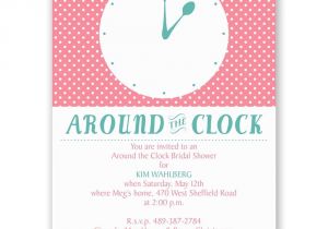 Modern Bridal Shower Invitation Wording Around the Clock Service and Support for Customers Around