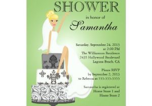 Modern Bridal Shower Invitation Wording Modern Blonde Bride Bridal Shower Invitation