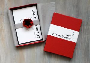 Modern Luxury Birthday Invitations Modern Luxury Box Wedding Invitations Red Wedding Elegant