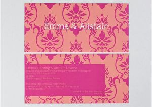 Modern Luxury Birthday Invitations Modern Luxury Wedding Invitation In Pink with Damask Print