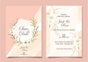 Modern Wedding Invitation Cards Template Vector Elegant Wedding Invitation Template Cards with Beautiful