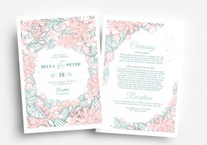 Modern Wedding Invitation Cards Template Vector Modern Floral Wedding Invitation Template Psd Ai
