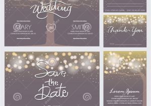 Modern Wedding Invitation Cards Template Vector Modern Wedding Invitation Card Stock Vector Illustration
