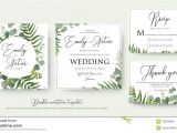 Modern Wedding Invitation Cards Template Vector Wedding Invitation Floral Invite Thank You Rsvp Modern