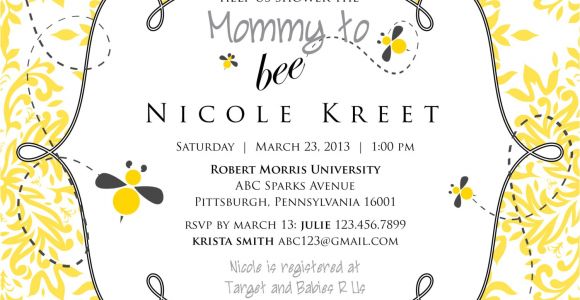 Mommy to Bee Baby Shower Invitations Mommy to Bee Baby Shower Invitation Printable