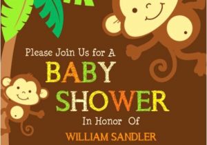 Monkey Baby Shower Invitations Templates Free Free Printable Monkey Baby Shower Invitations