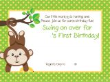 Monkey Invites First Birthday Free Printable 1st Monkey Birthday Invitation Free