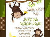 Monkey Invites First Birthday Monkey Birthday Invitation Printable or Printed Monkey 1st