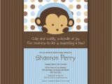 Monkey themed Baby Shower Invitations Printable Monkey themed Baby Shower Invitations