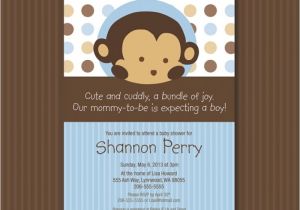 Monkey themed Baby Shower Invitations Printable Monkey themed Baby Shower Invitations
