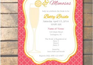 Monogram and Mimosa Bridal Shower Invitations Monograms and Mimosas Wedding Shower Invitations by