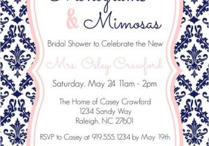 Monogram and Mimosa Bridal Shower Invitations Monograms Bridal Shower and Showers On Pinterest