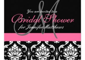 Monogram Bridal Shower Invitations Bridal Shower Monogram Damask Invitations Pink 13 Cm X 13