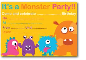 Monster Birthday Invitation Template Monster Birthday Party Invitations Ideas Bagvania Free