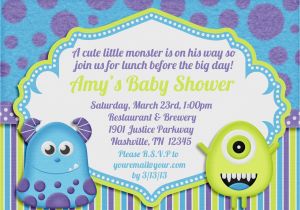 Monster Inc Baby Shower Invites Little Monster Baby Shower Invitation by Amandacreation On