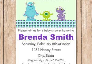 Monster Inc Baby Shower Invites Mini Monsters Inc Baby Shower Invitation by