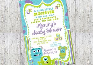 Monster Inc Baby Shower Invites Monsters Inc Inspired Baby Shower Invitation by Rockinrompers