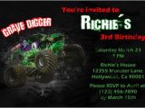 Monster Jam Birthday Invitation Template Grave Digger Birthday Invitations