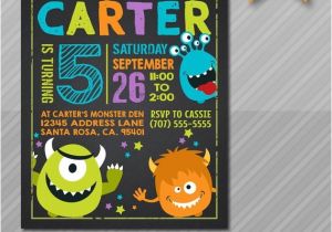 Monster theme Party Invitations Little Monster Birthday Invitation Monster by Wolcottdesigns
