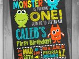 Monster theme Party Invitations Monster Birthday Invitation Little Monster Invitation Monster
