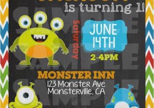 Monster theme Party Invitations Monster Birthday Invitation Quot Little Monster Invitation