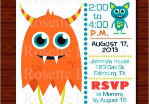 Monster theme Party Invitations Monster Birthday Invitation Set New Design Digital