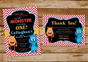 Monster theme Party Invitations Monster themed Birthday Party Invitations Printing by