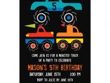 Monster Truck Birthday Invitations Party City Big Monster Trucks Birthday Party Invitations Zazzle