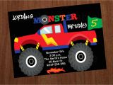Monster Truck Birthday Invitations Party City Monster Truck Boys Birthday Invitation