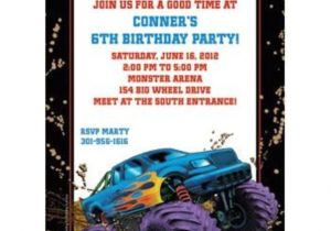 Monster Truck Party Invitations Free Monster Truck Personalized Invitation Each wholesale