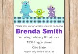 Monsters Inc Baby Shower Invites Mini Monsters Inc Baby Shower Invitation by