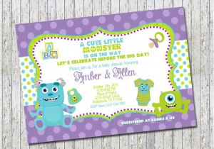 Monsters Inc Baby Shower Invites Monsters Inc Inspired Baby Shower Invitation 4×6 by