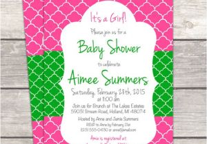Moroccan Baby Shower Invitations Baby Shower Invitation In Moroccan Pink Custom by