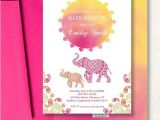 Moroccan themed Baby Shower Invitations Moroccan Baby Shower Invitation Watercolor Sunset Elephant
