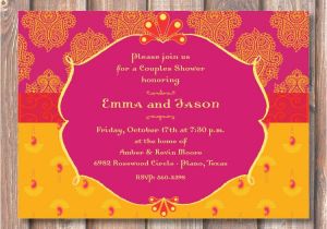 Moroccan themed Bridal Shower Invitations Hot Pink and Yellow Morocco Bridal Shower Printable Invitation