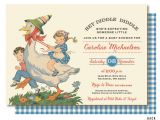Mother Goose Baby Shower Invitations Mother Goose Baby Shower Nursery Rhyme Baby Shower