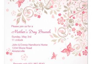 Mother S Day Tea Party Invitation Wording butterfly Meadow Mother S Day Invitation Frompo