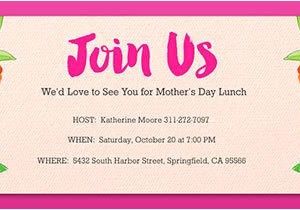 Mother S Day Tea Party Invitation Wording Mother S Day Free Online Invitations Evite