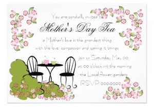 Mother S Day Tea Party Invitation Wording Tea In the Garden 5×7 Paper Invitation Card