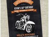 Motorcycle Birthday Party Invitations Motorcycle Biker Birthday Invitation Vintage Motorcycle